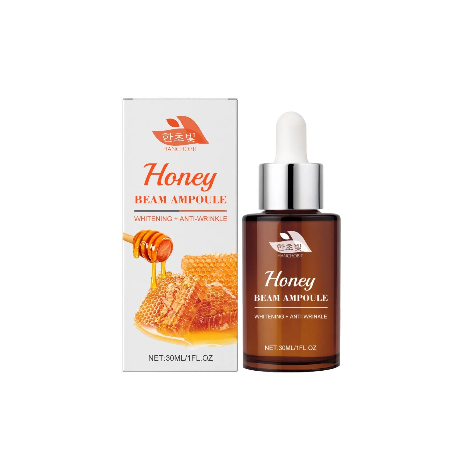Moisturizing Skin Color Facial Liquid 30ml bottle with honey and ginseng extract for daily hydration