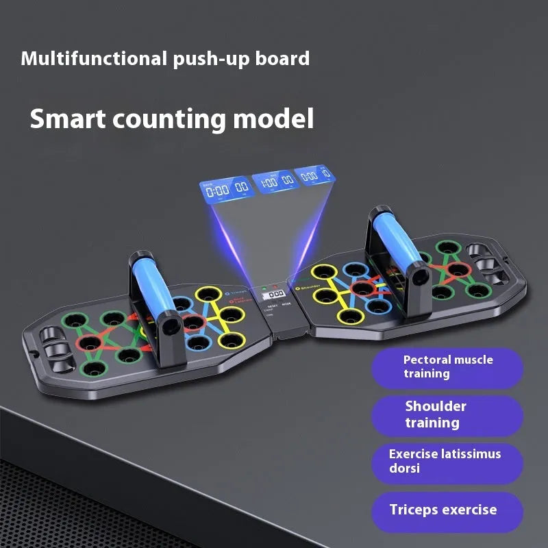 Home multifunctional push up training board with ABS construction and multiple hand positions for different exercises