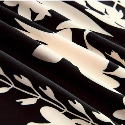 Chinese style 3D digital print pleated skirt mid-length polyester fibre plant flower pattern colour DD25052