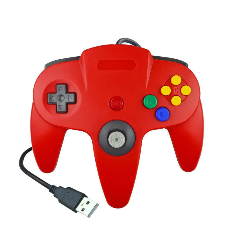 USB N64 controller for PC computer gaming in multiple colour options