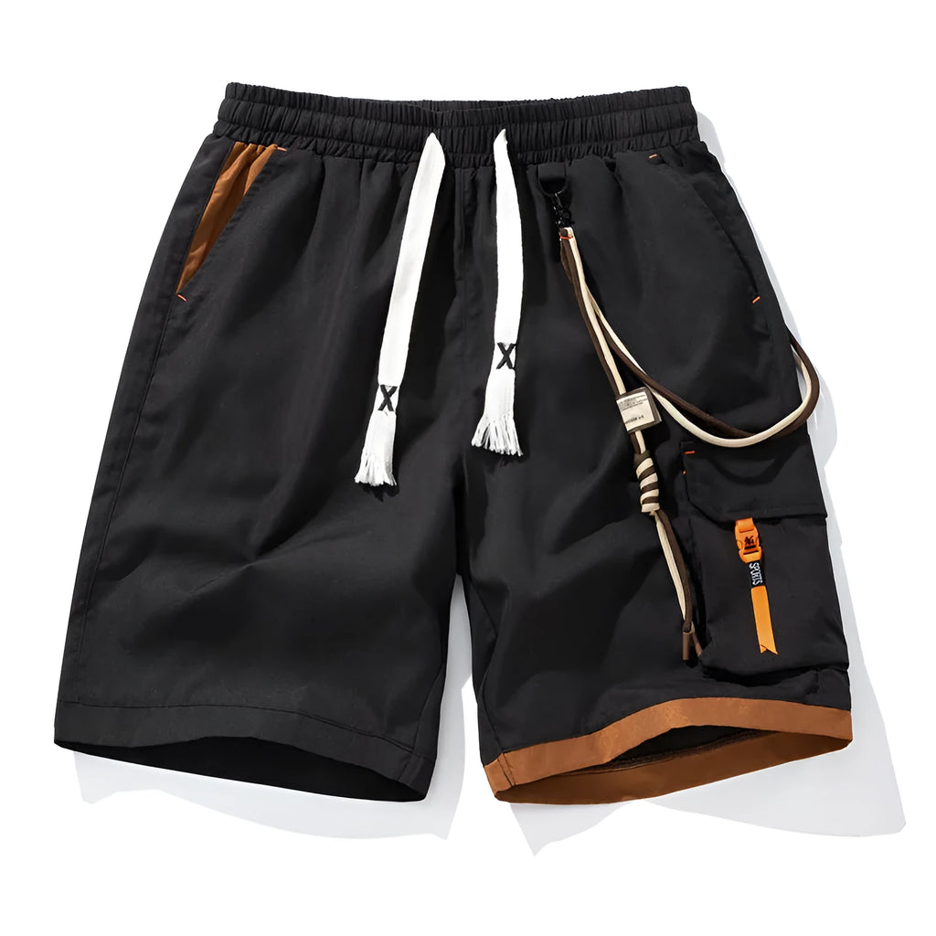 Men's plus size bamboo fibre shorts in loose fit with elastic high waist and cropped leg.