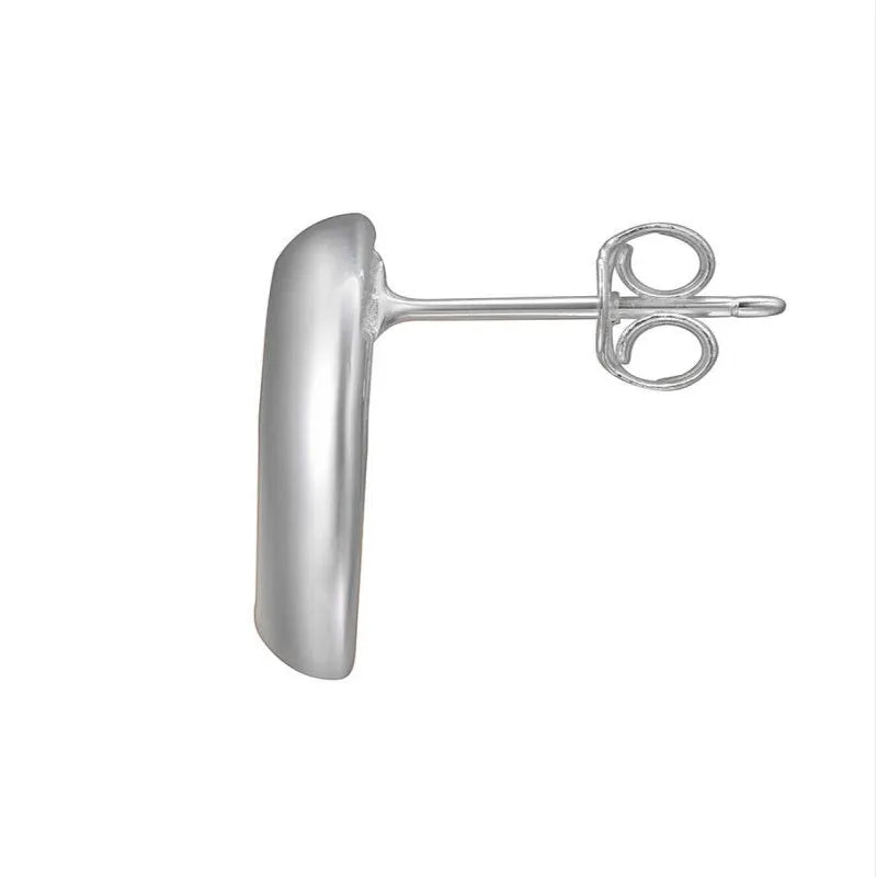 925 sterling silver O-ring earrings with 15mm diameter shiny finish on a neutral background