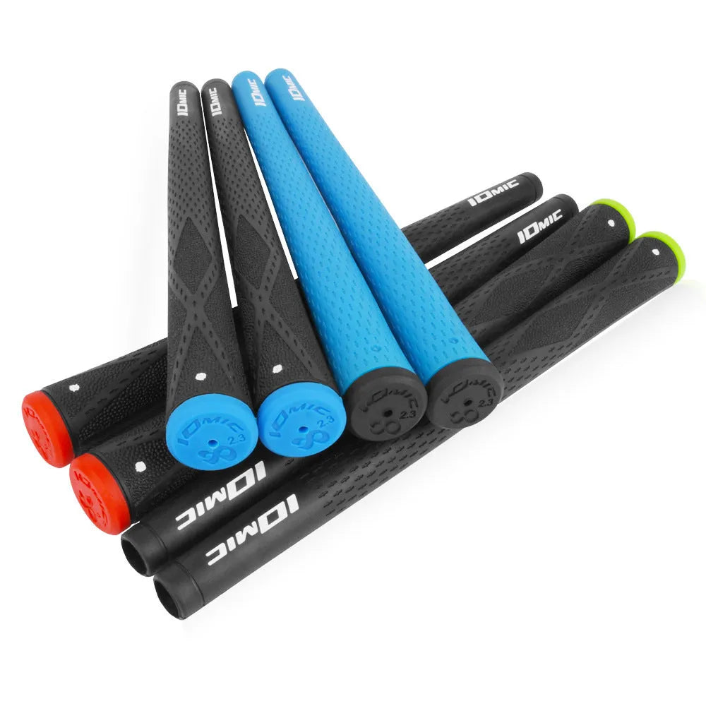 TPE golf club replacement grip in multiple colours including pink, red, blue, white, and two-tone options.