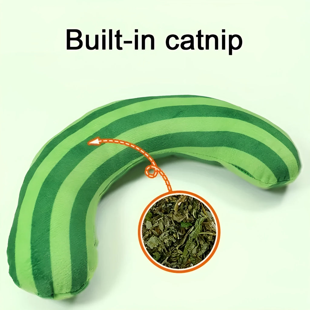 Cat toy set with noise ball and 23×20cm striped catnip pillow in multiple colour options
