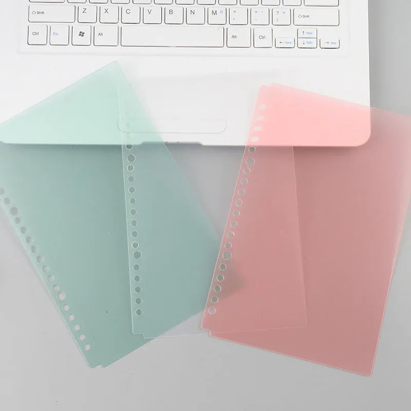 Plastic flipbook frosted cover clip for A5 loose leaf binding in transparent colour
