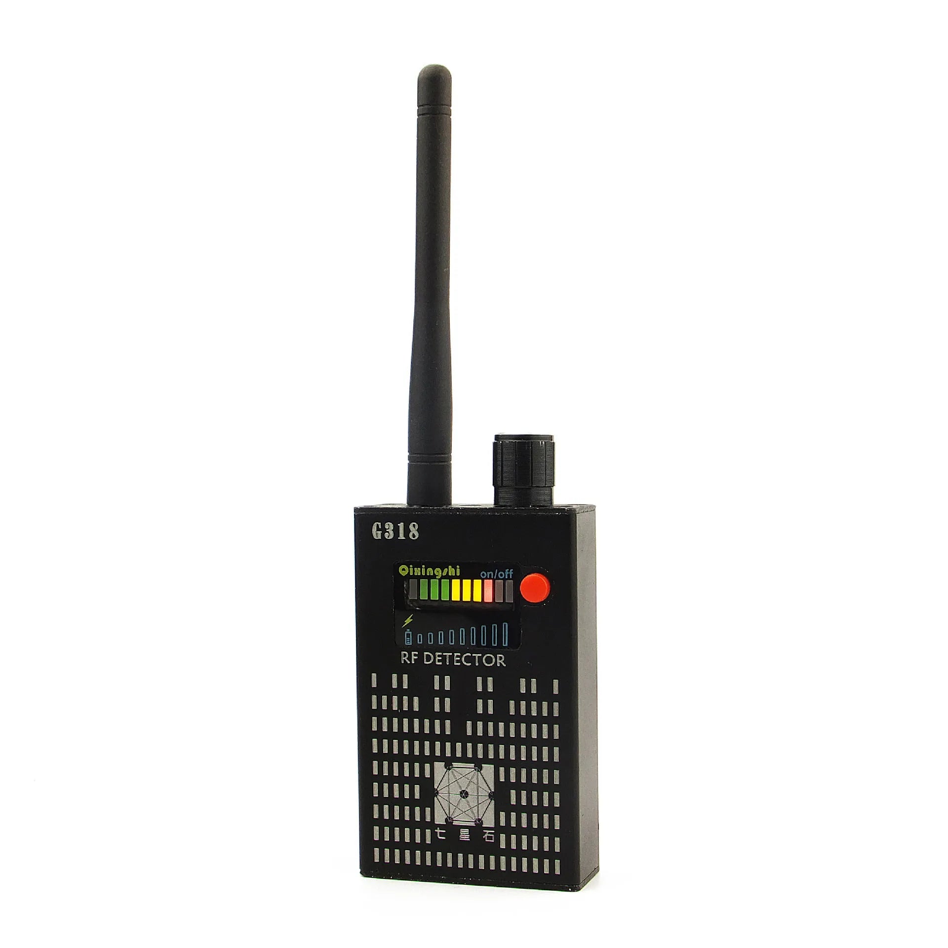 G318 professional anti-eavesdropping signal detector showing compact design for portable security scanning