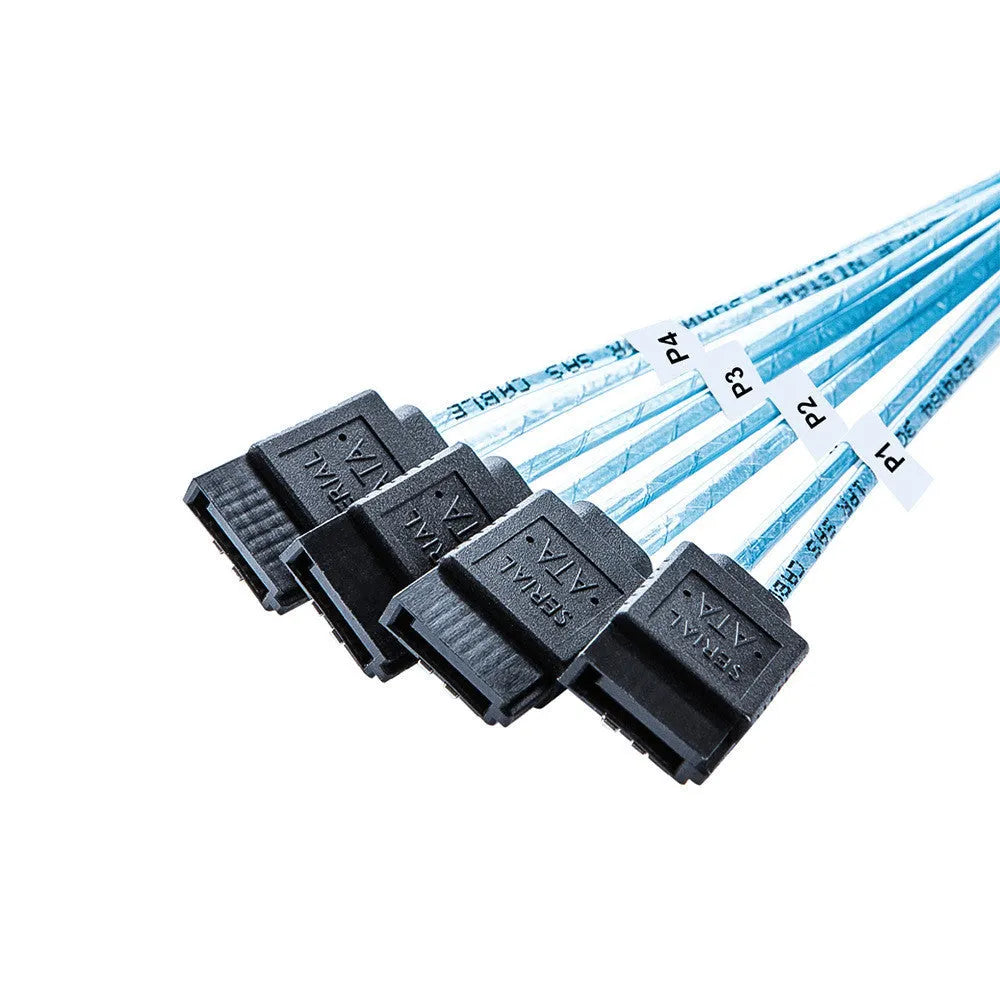 Straight head SAS data cable for server hard disk, coaxial interface, 0.5m length