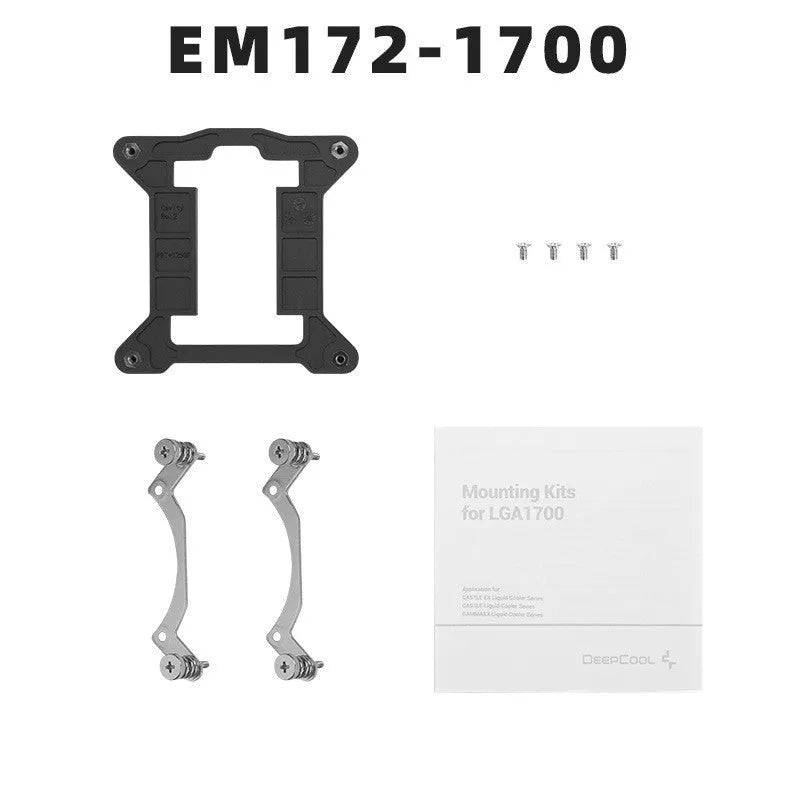 Element Water Cooling LGA 1700 radiator mounting fastener kit with cleaning alcohol bag.