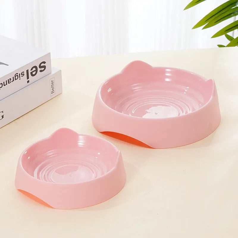Ceramic dog slow feeder bowl in blue, green, or pink with puzzle maze design for large or small dogs