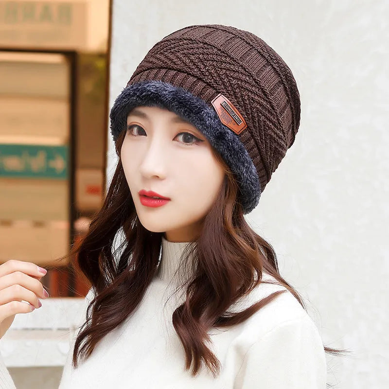 Coral fleece wool balaclava hat in navy blue with dome top and neck cover