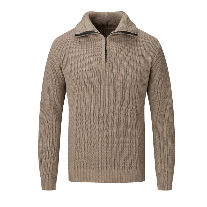 Men's slim fit pullover jumper in solid colour options for autumn and winter wear