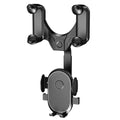 Car mobile phone holder in bright black made of ABS and nano PU for 4.5 to 7 inch phones
