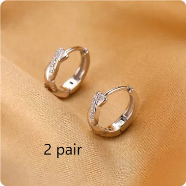 Geometric round women's earrings with interwoven hemp rope and copper metal in gold or silver colour