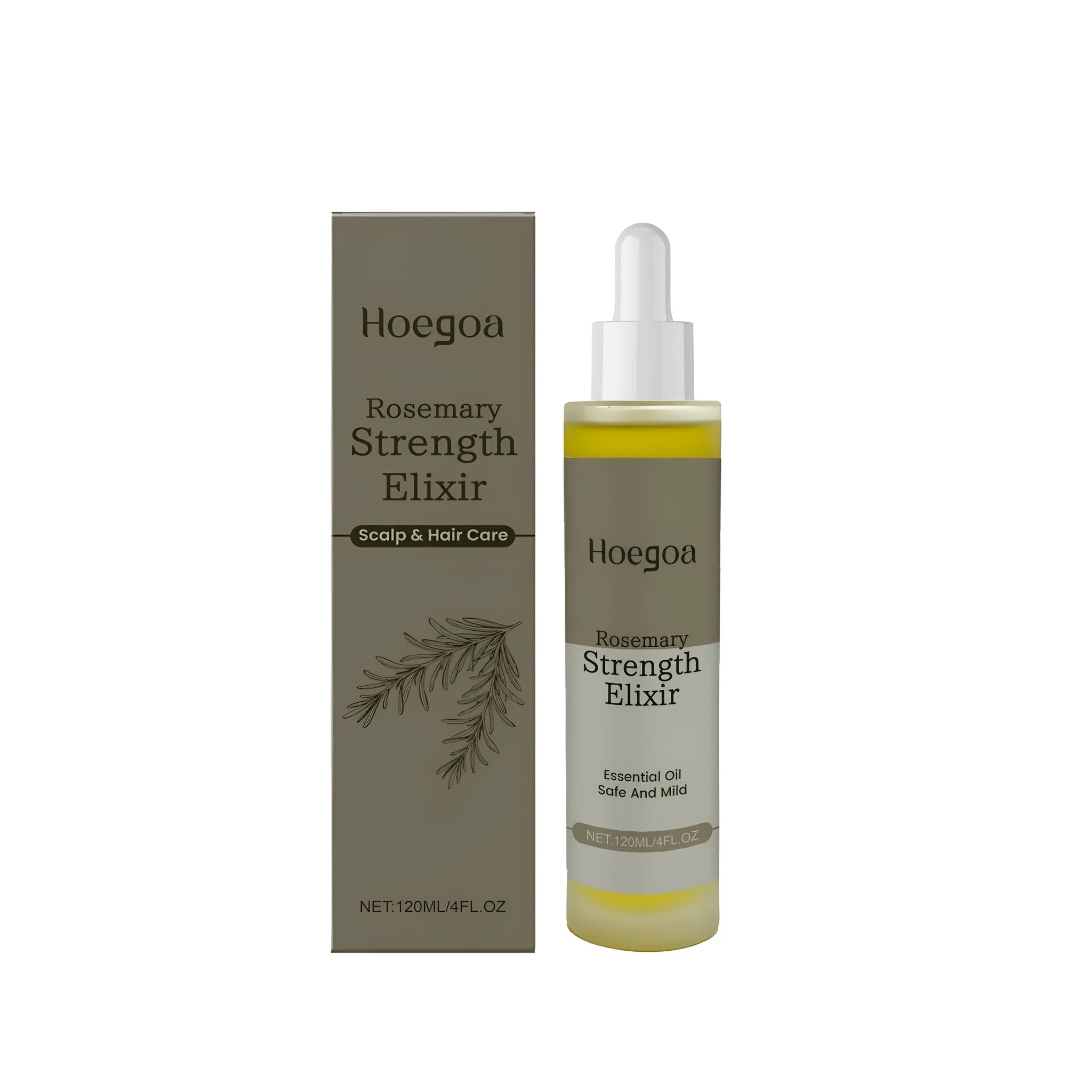 120ml bottle of rosemary hair concentrate tonic with natural rosemary and ginger oils