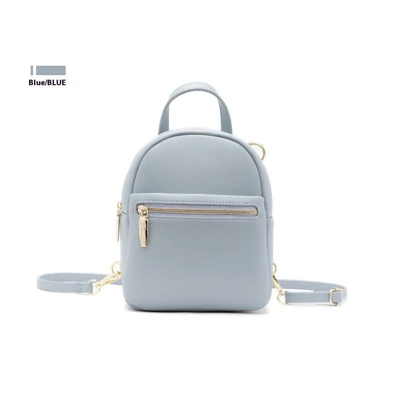 Soft PU large capacity mini backpack in multiple colours with inner phone pocket