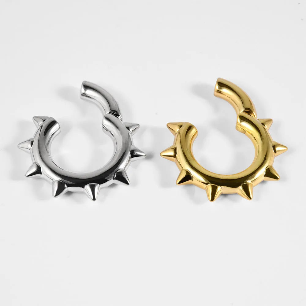 Copper cone round magnet ear extenders showing geometric shape and magnetic fastening in one of eight colour finish options