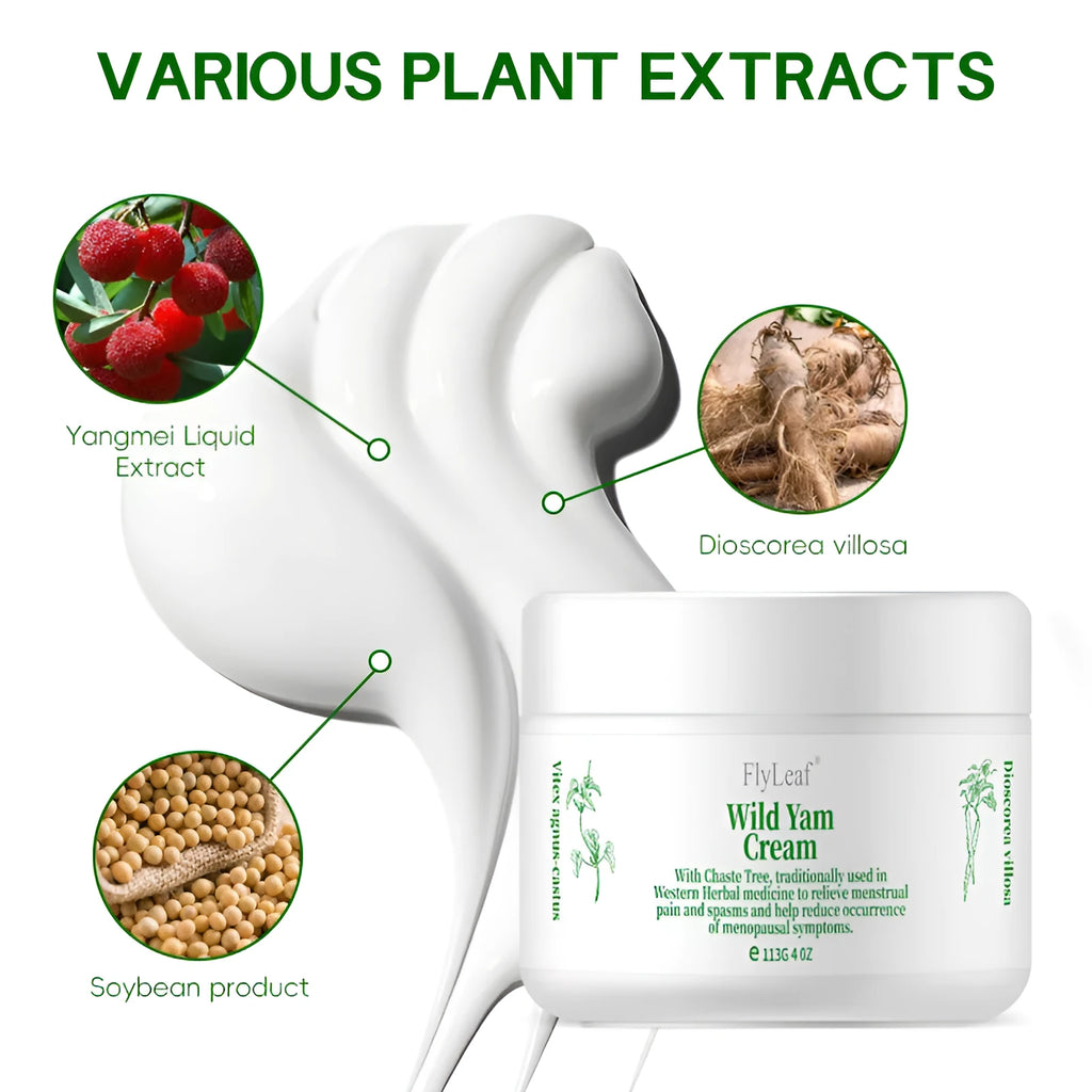 Wholesale wild yam moisturising cream 113g for face and body in a white jar