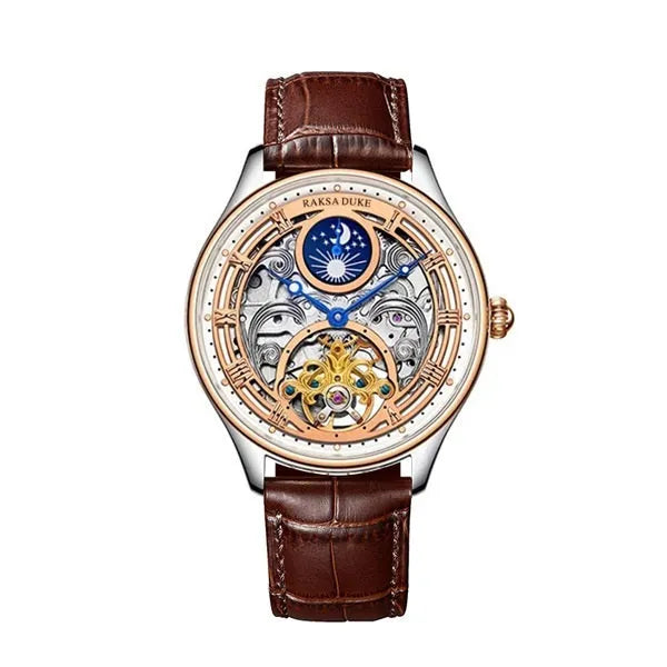 Men's business leisure waterproof watch with stainless steel strap and leather alternatives