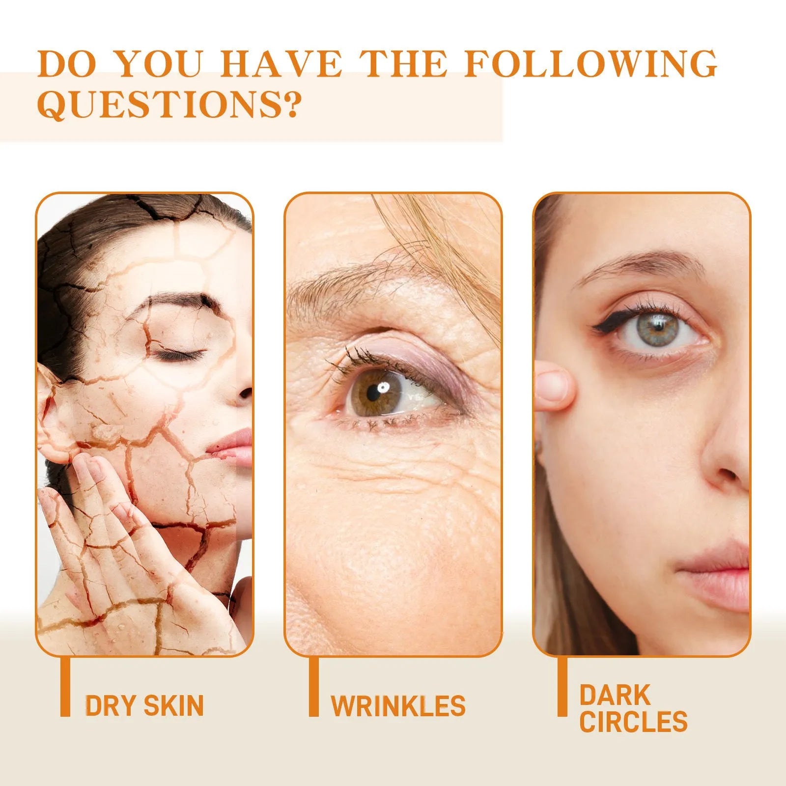 Squalane face serum in a PET bottle with vitamin C, hyaluronic acid, collagen for hydration, 3x3x10.5cm