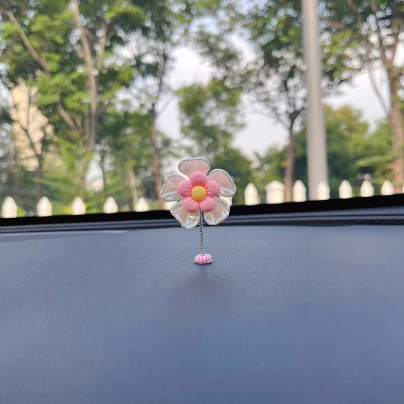 Colourful plastic swing ornament for car dashboard decoration