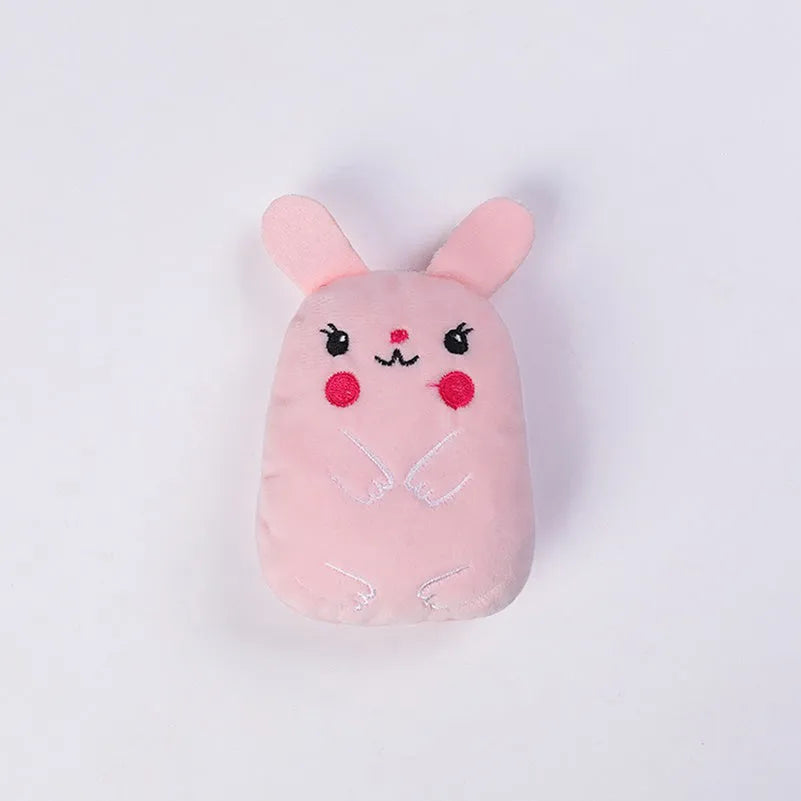 Four colourful catnip cat toys with chirping sounds for interactive play