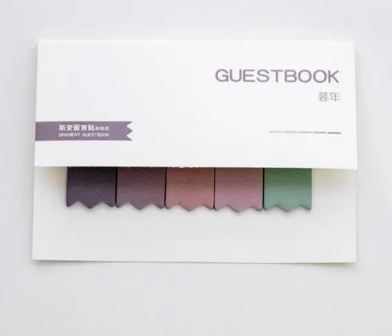 Gradient colour creative office memos self-adhesive sticky notes set 12cm x 8.5cm 8 styles