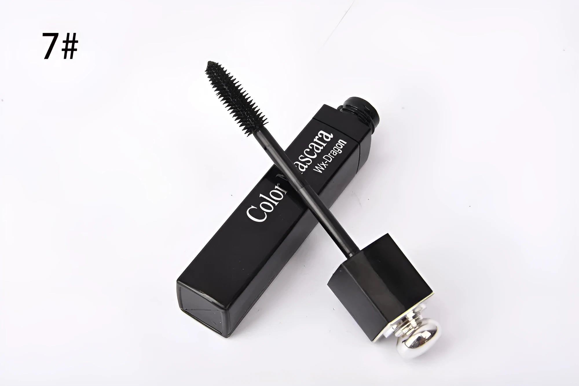 Multi-color lengthen eyelashes mascara in black, blue, and orange shades for volumising eye makeup