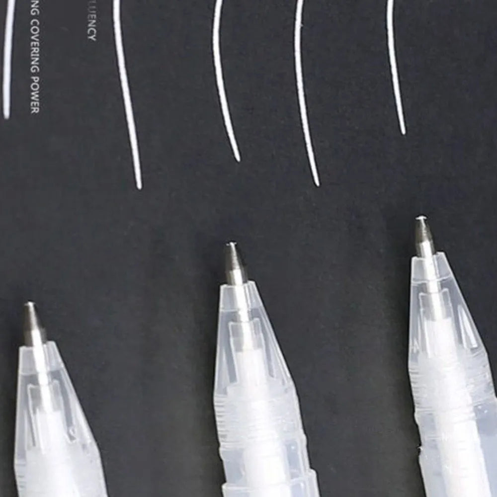 Touch New hand-painted highlight pen with 0.8mm writing diameter for black card in gold, silver, and white