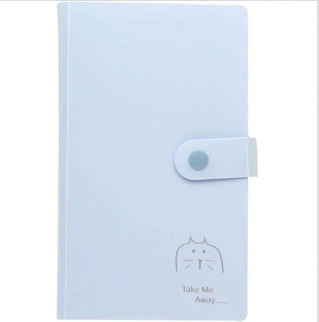 Business card holder book PVC PP 190mm x 120mm with smile logo and protective shell
