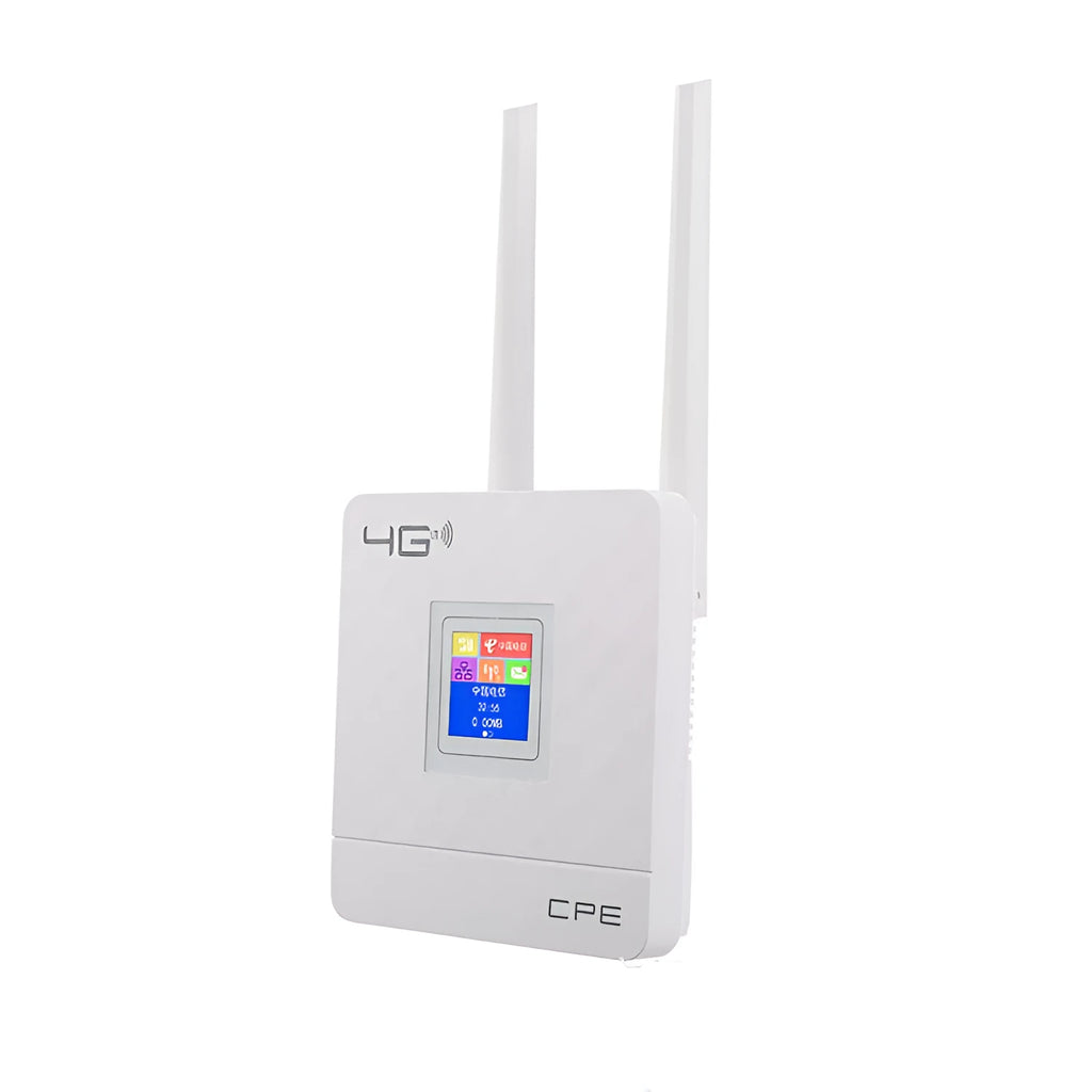 4G wireless router with EU plug and antenna for business travel secure internet