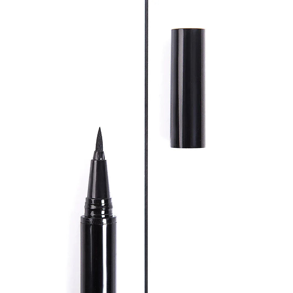 Black self-adhesive eyeliner pen with built-in lash glue for false eyelash application