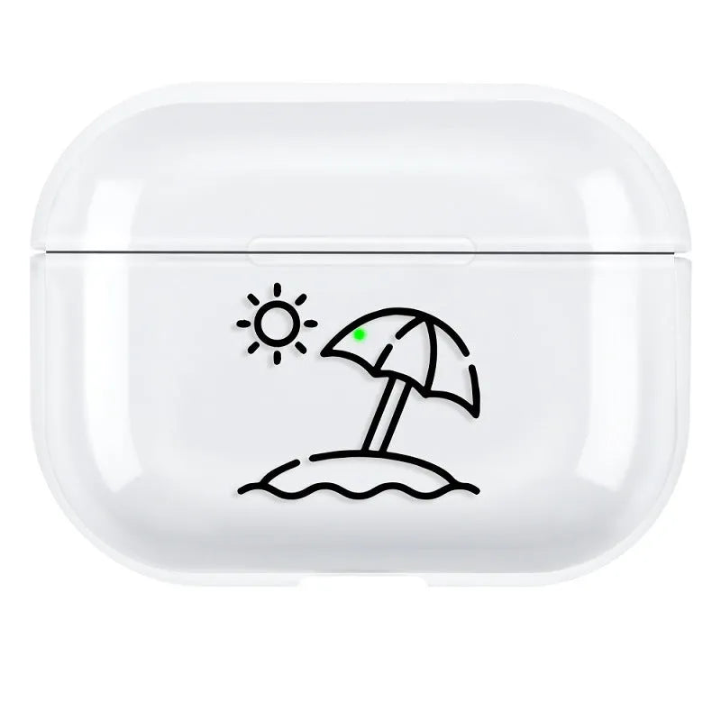 PC protective shell case for Apple AirPods Pro 3 earphones in simple solid colour design