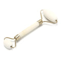 Portable natural jade facial massage roller with single roller head for anti-wrinkle and slimming care.