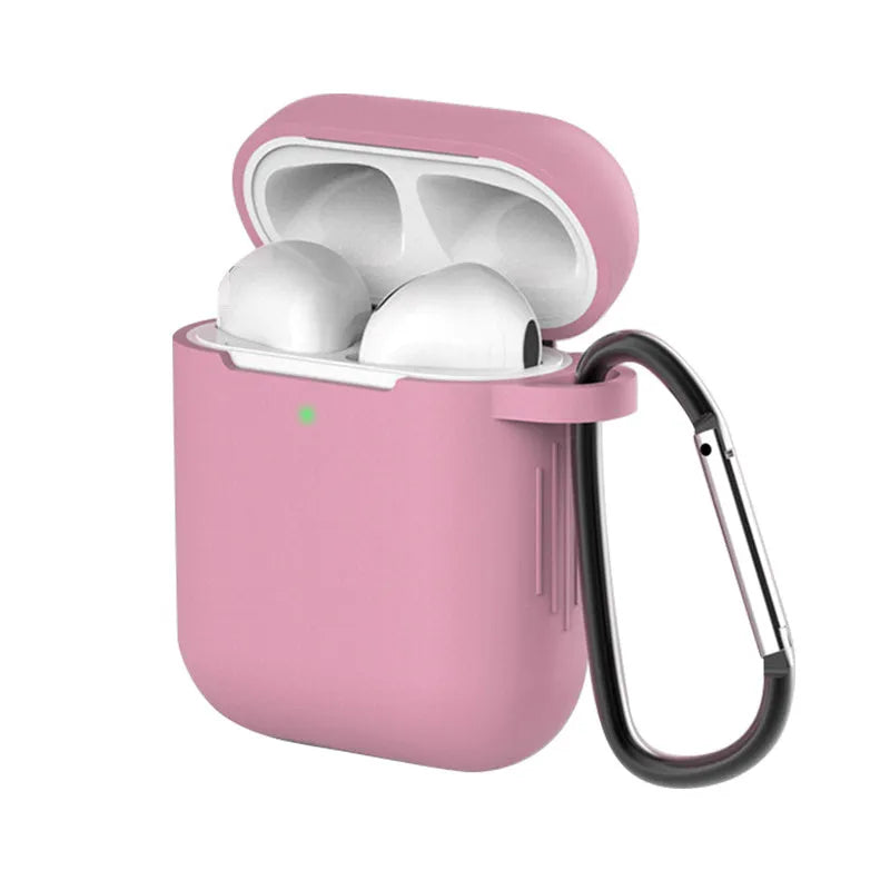 Silicone clamshell covers for Apple AirPods first and second generation in multiple colour options