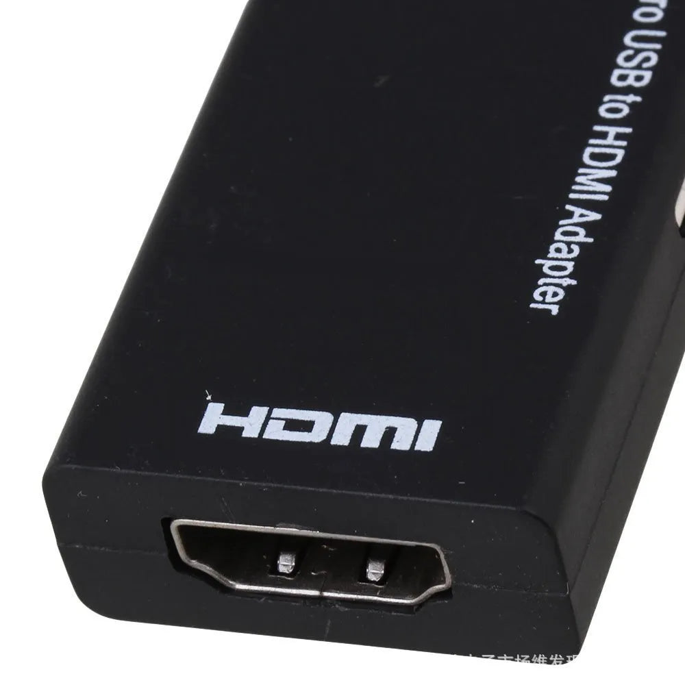 Black HD to HDMI adapter with 1.5 metre cable for connecting phones and tablets to TVs