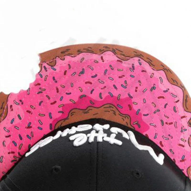 Cotton snapback baseball cap with adjustable back, black colour, side view