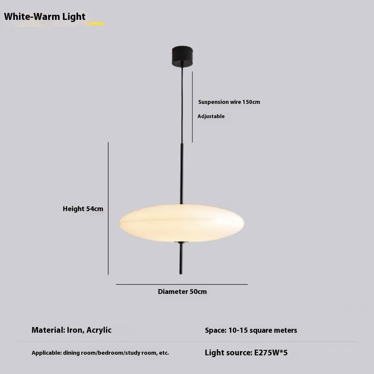 Nordic style retro UFO pendant ceiling chandelier light fixture in a modern room setting