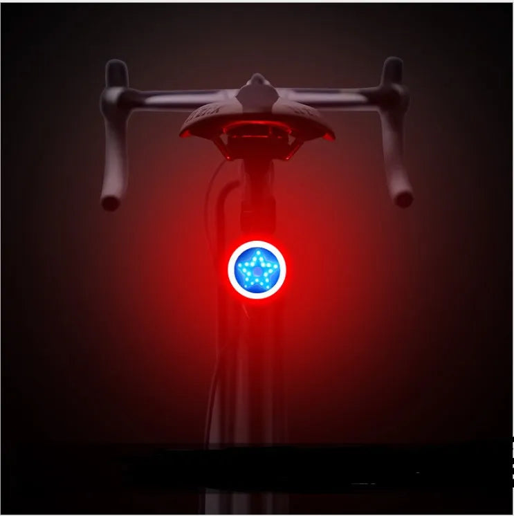 USB rechargeable bicycle taillight with 10 lumen COB LED and Velcro strap mount