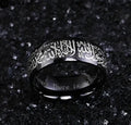 Stainless steel Muslim ring in black and gold colours