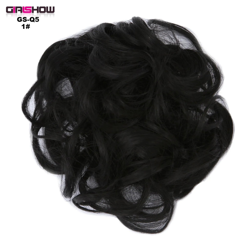 Hair ring adjustable wig band in burgundy colour on white background