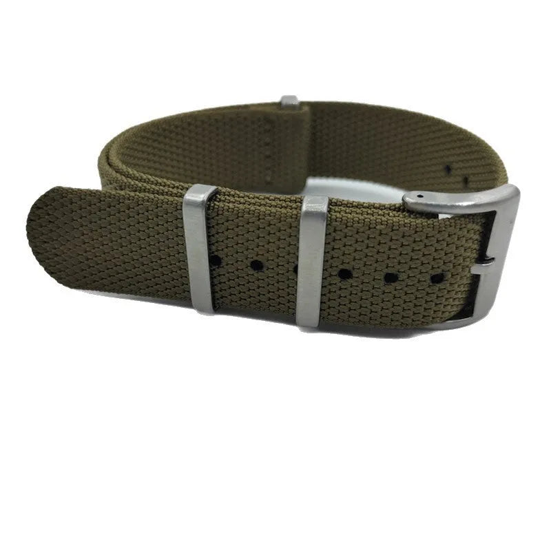 Nylon integrated textile watch strap in various colours showing 20mm and 22mm width options