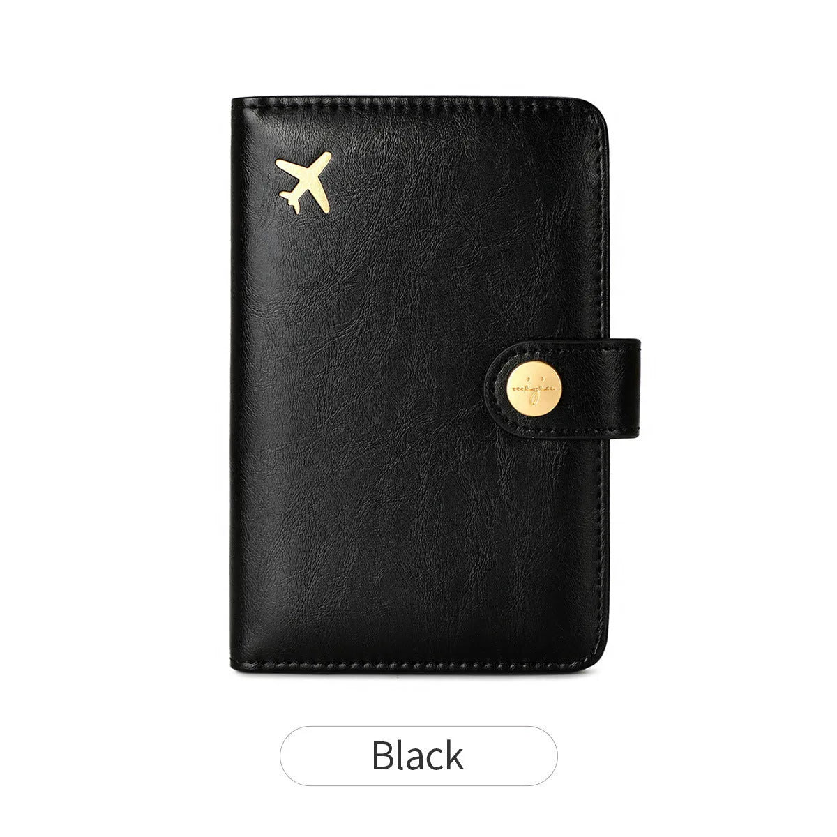 PU passport holder wallet with sewing line detail in multiple colour options showing document storage compartments