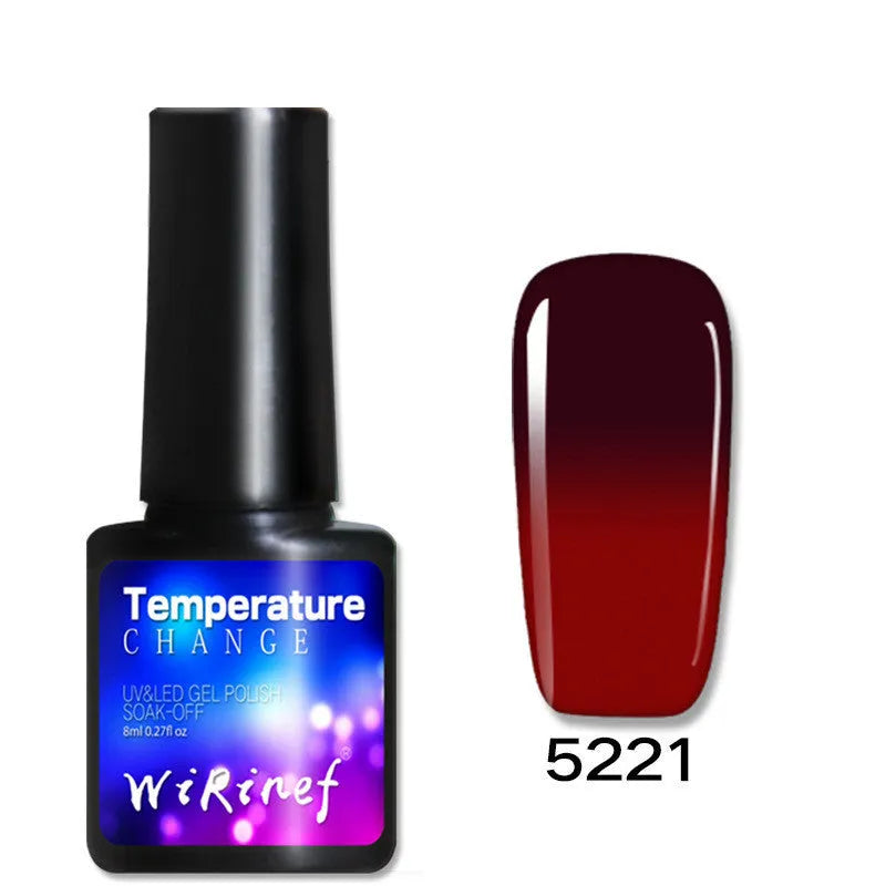 Gradient nail gel glue kit with four 8ml bottles for soak-off gel manicure, gum texture, LED UV lamp cure