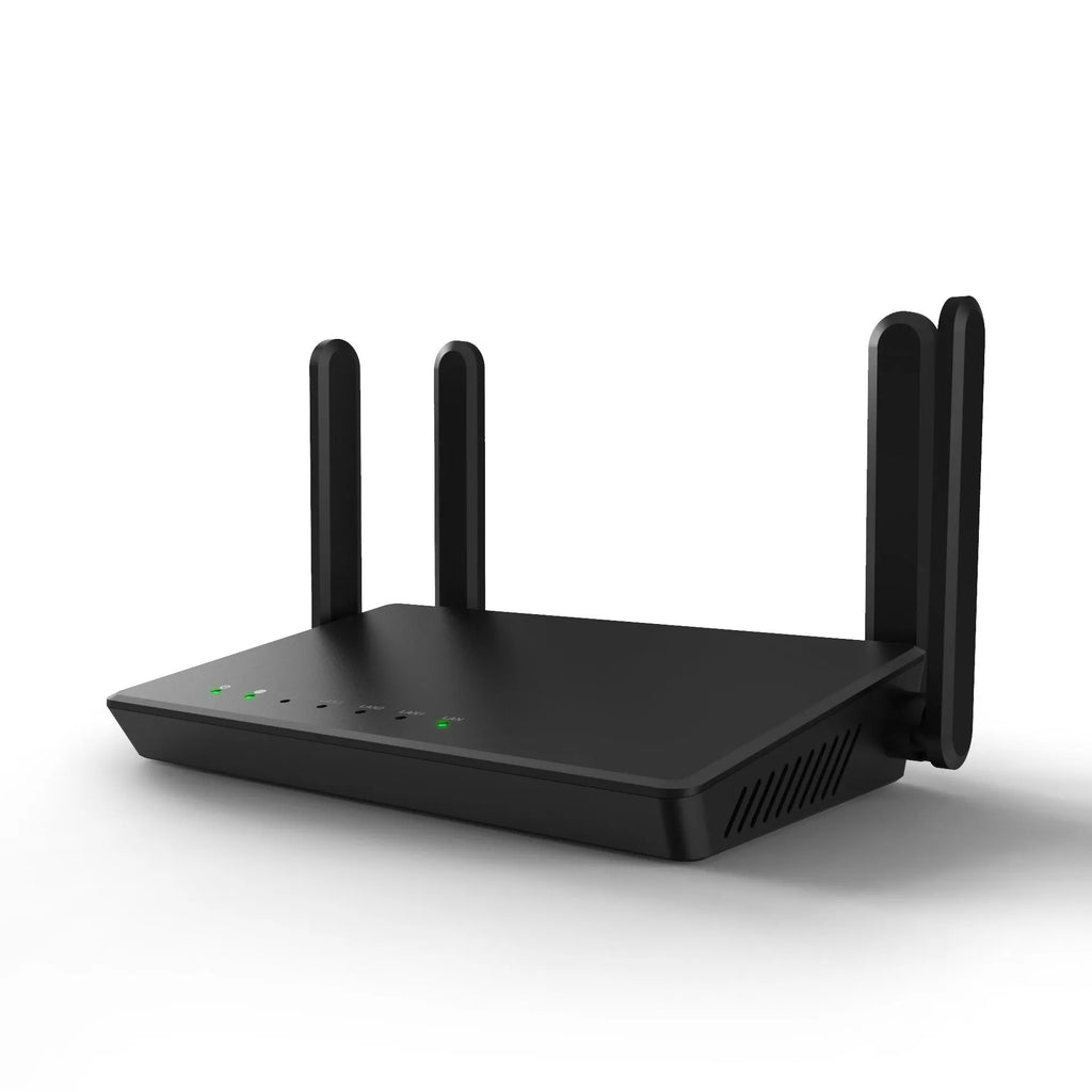 Home 300Mbps wireless router in white with through-wall signal, compact 26x6x6cm size, UK plug adaptor