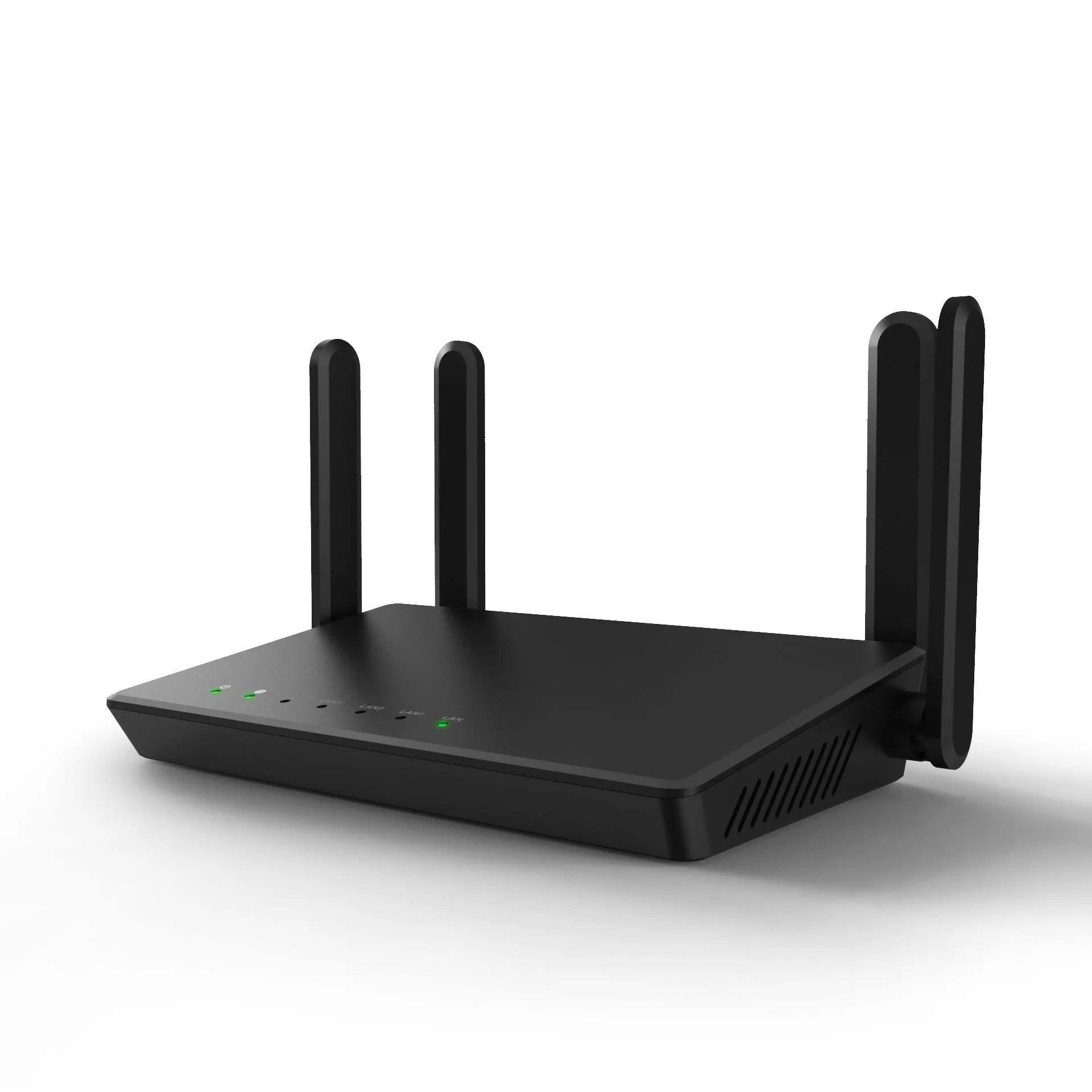Home 300Mbps wireless router in white with through-wall signal, compact 26x6x6cm size, UK plug adaptor