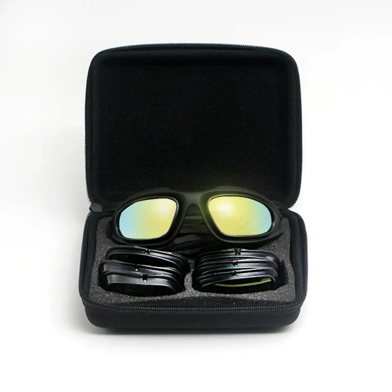 Tactical polarized sunglasses with full rim PC frame for outdoor cycling and sports