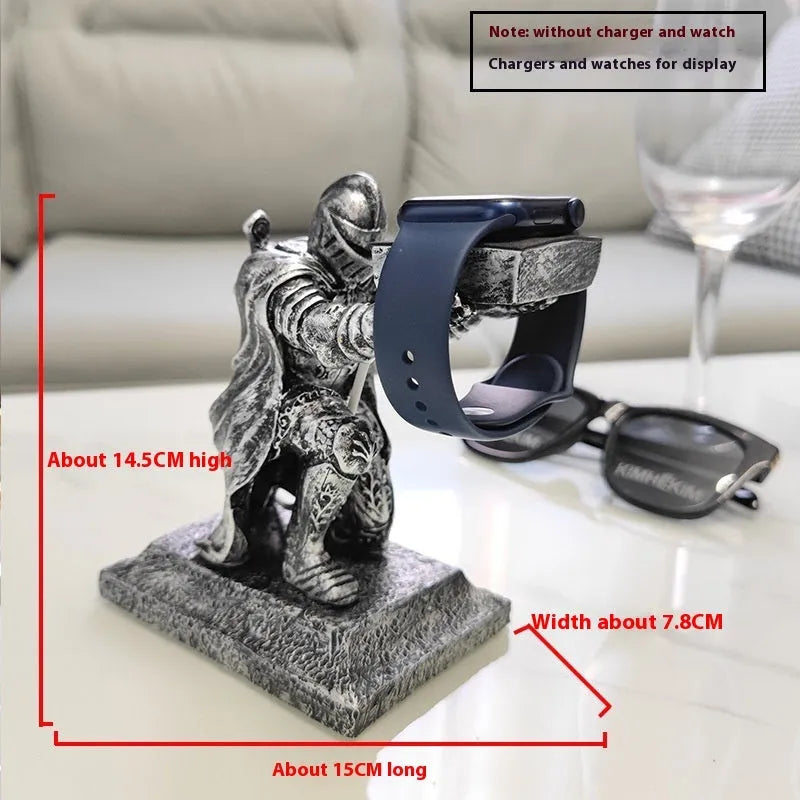 Smart Bracket resin watch charging display stand in warrior design for Apple and Huawei watches