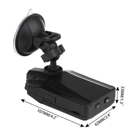 H198 model car dashboard camera with infrared LEDs and 2.4-inch screen on a windscreen mount.