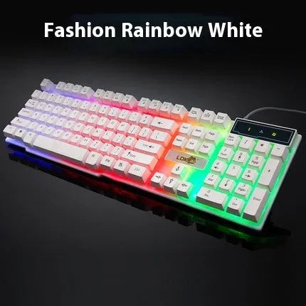 Glowing USB cable for gaming keyboards with RGB LEDs in white or black colour options