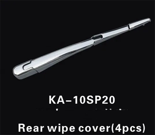 Silver ABS plastic rear window wiper cover trim set for 2010 Hyundai vehicles